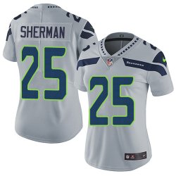 Women Seattle Seahawks 25 Richard Sherman gray Color Rush Limited Jersey