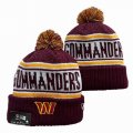 2024 Washington Commanders red white yellow NFL Sports Cuffed Knit Hats 02