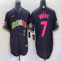 2023 World Cup Mexico #7 Julio Urias black majestic baseball jerseys 205