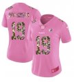 Women Nike Pittsburgh Steelers 19 Smith-schuster Pink Camouflage font love pink 2017 Vapor Untouchable player jersey