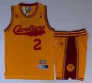 Cleveland Cavaliers 2 Kyrie Irving yellow throwback nba suits