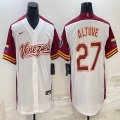 Majestic Venezuela Baseball #27 Jose Altuve White 2023 World Baseball Classic Replica Player Jersey 08