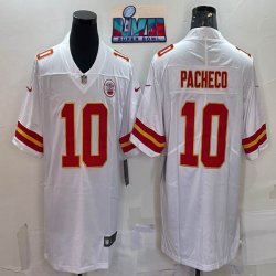 2023 Super Bowl Nike Kansas City Chiefs #10 Isiah Pacheco white Color Rush Limited Jersey-BD