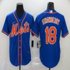 Nike New York Mets #18 Darry Strawberry blue majestic baseball jerseys