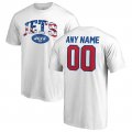 New York Jets NFL Pro Line by Fanatics Branded Any Name & Number Banner Wave T-Shirt â€“ White