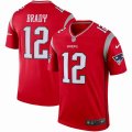 Nike New England Patriots #12 Tom Brady red NFL Jersey Inverted version