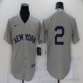 Nike New York Yankees #2 Derek Jeter Grey majestic MLB baseball Jerseys-BD