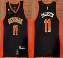 Nike New York Knicks #11 Jalen Brunson black NBA basketball jerseys 6 Patch