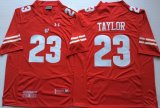 Wisconsin Badgers # 23 Jonathan Taylor red college football jersey-PNS