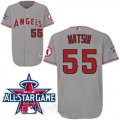 LA Angels of Anaheim 55 Hideki Matsui Cool Base Gray Jersey