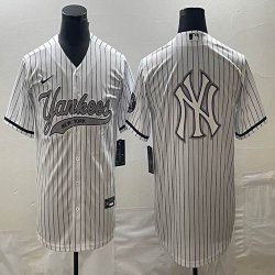 Nike New York Yankees blank white majestic baseball jerseys big logo -BD 08