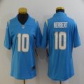 Women Nike Chargers #10 Justin Herbert skyblue Color Rush Limited Jersey