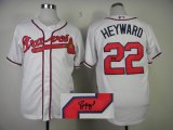 Atlanta Braves 22# HEYWARD white MLB Signature Jersey