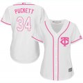 2017 Women Minnesota Twins #34 kirby puckett white majestic mlb jersey