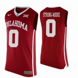 Custom Oklahoma Sooners #0 Darrion Strong-Moore College Basketball Jersey - red