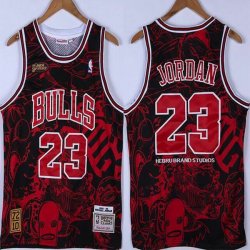 Chicago Bulls #23 Michael Jordan red black throwback 1995-96 nba basketball jerseys-XD