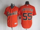 San Francisco giants Tim Lincecum #55 Orange Majestic baseball Jersey