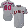 Custom Los Angeles Angels gray Flexbase Authentic Collection Jersey