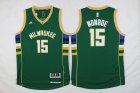 milwaukee bucks #15 Greg monroe green embroidery basketball jerseys