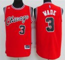 Chicago Bulls #3 Dwyane Wade Red Stitched NBA Jerseys