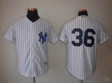 New York Yankees #36 Blank Black Strip White MLB Jerseys