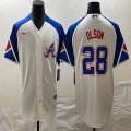 Nike Anaheim Angels #28 Matt Olson white blue majestic baseball city version