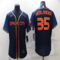 Nike Houston Astros #35 Verlander dark blue Flexbase Authentic Collection Jersey city version