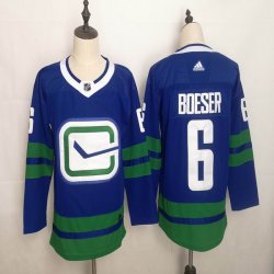 Adidas Vancouver Canucks #6 Brock Boeser blue hockey jersey-FH