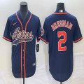 Nike Houston Astros #2 Alex Bregman blue majestic baseball jerseys big logo Joint name -BD 02