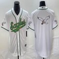 Nike Eagles blank white baseball jerseys Joint name-BD