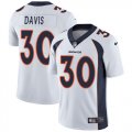 Denver Broncos #30 DAVIS Nike white Color Rush Limited Jerseys