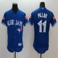 2016 Toronto Blue Jays #11 Kevin Pillar blue usa flag Flexbase Authentic Collection Jersey