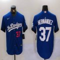 Nike Los Angeles Dodgers #37 Enrique Hernandez white majestic baseball jerseys city version 01