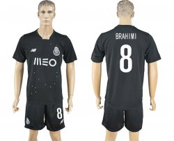 2016-2017 Oporto Club BRAHIMI #8 black soccer jersey away