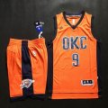 Oklahoma City Thunder 9 Serge Ibaka orange nba suits