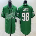 Nike Philadelphia Eagles #98 Jalen Carter Green baseball jerseys Joint name BD 01