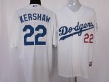 Custom Los Angeles Dodgers 22 KERSHAW white majestic baseball jerseys