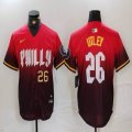 Nike Philadelphia Phillies #26 Chase Utley red majestaic baseball jersey city version 02