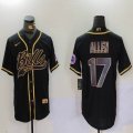 Buffalo Bills 17# Josh Allen black nike baseball jerseys Joint name-BD 04