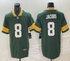 Green Bay Packers #8 Josh Jacobs Nike Green Fashion Color Rush Limited Jersey