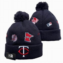 2024 Minnesota Twins black MLB Cuffed Knit Hats