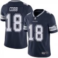 Custom Dallas Cowboys #18 Randall Cobb Nike blue Color Rush Limited Jersey