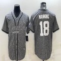 Nike Indianapolis Colts #18 Peyton Manning Hemp gary baseball jerseys Joint name-BD