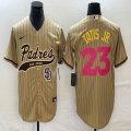 Nike San Diego Padres #23 Fernando Tatis Jr beige majestic mlb Jerseys Joint name 02