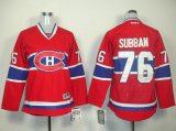 Montreal Canadiens #76 PK Subban Red NHL Women Jerseys