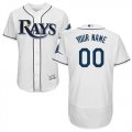 Custom Tampa Bay Rays white Flexbase Authentic Collection Jersey