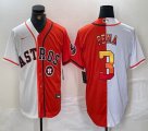 Nike Houston Astros #3 Jeremy Pena orange and white splits majestic baseball jerseys 02