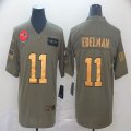 New England Patriots #11 Julian Edelman green gold Nike Camo 2019 Salute to Service Limited Jersey