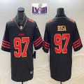 Nike San Francisco 49ers #97 Nick Bosa black red gold Color Rush Limited Jersey