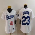 Youth Nike Los Angeles Dodgers #23 Kirk Gibson white majestic baseball jerseys 01